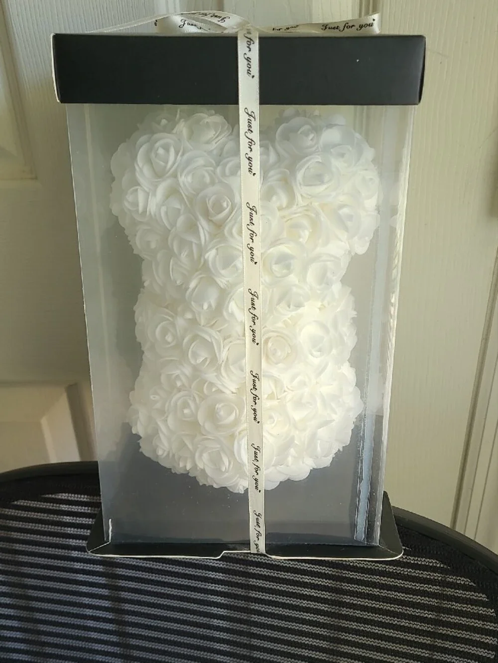 White Rose Bear Decorative Bath & Body Gift